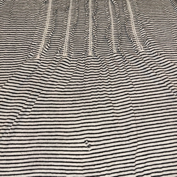 AKENI + KIN ANTHRO black and white striped baby doll tank top SMALL - Picture 4 of 8